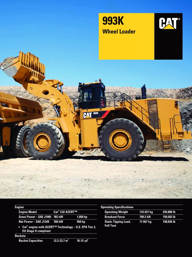 Caterpillar 993K Wheel Loader Specs C358005.pdf