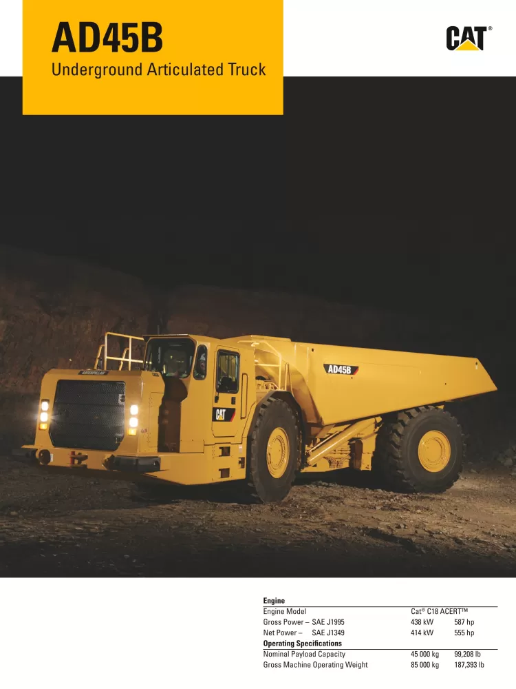 Caterpillar AD45B Underground Mining Truck Specs AEHQ6325 (06-2011).pdf