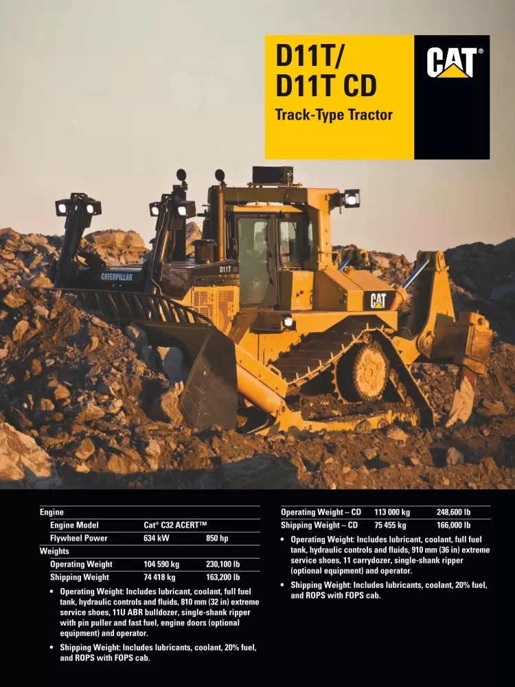 Caterpillar D11T Dozer Specs AEHQ5656-01 (10-07).pdf